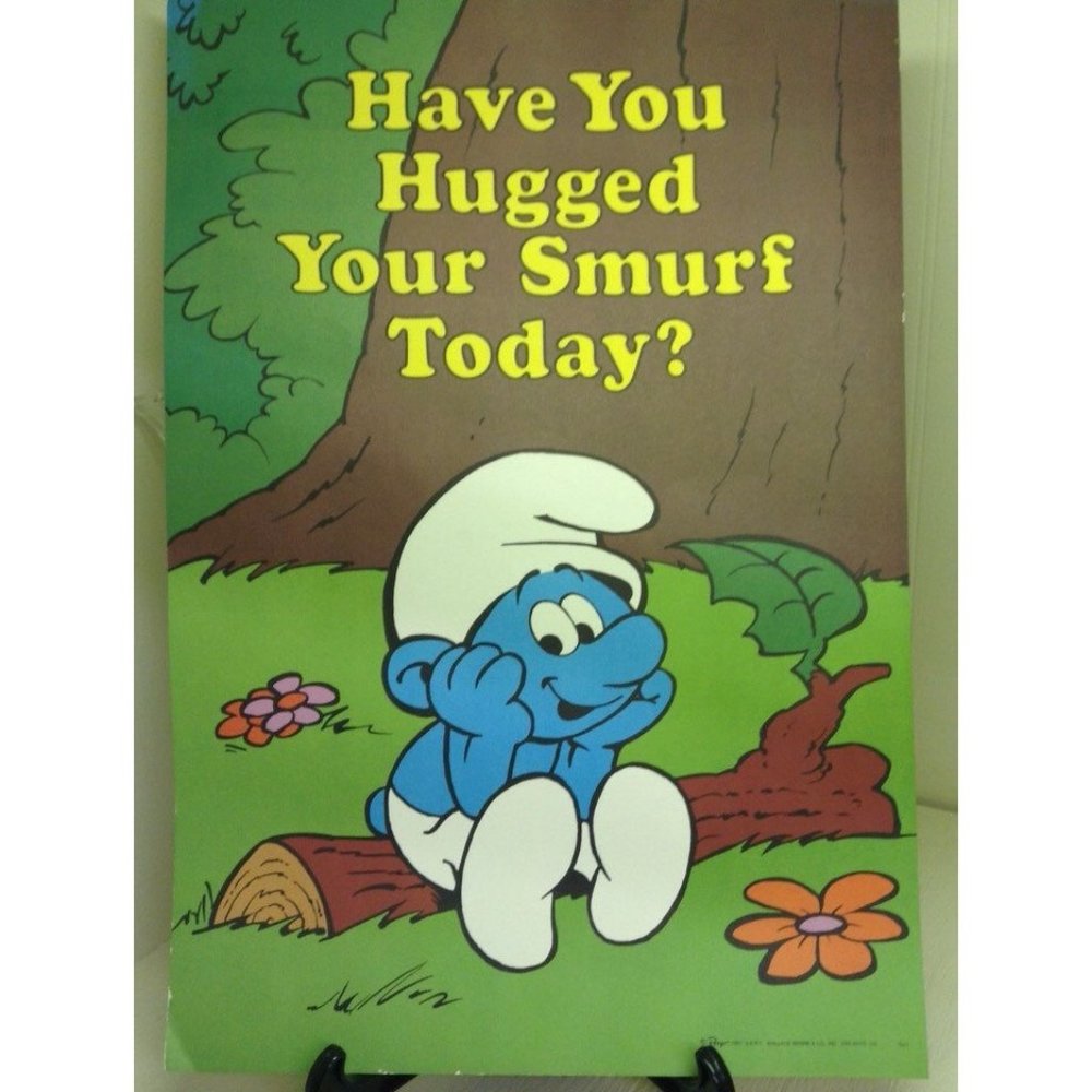 1981 Peyo Have you hugged yourβ Smurf today? Poster NH